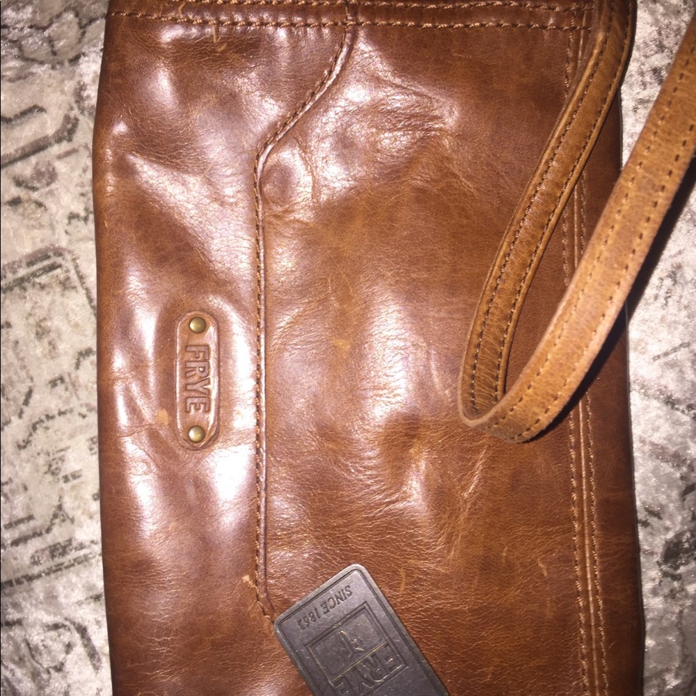 Frye distressed leather crossbody